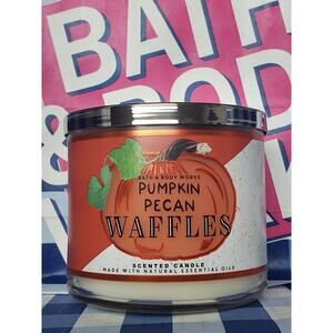 BBW Pumpkin Pecan Waffles Large 3 Wick Candle Holiday Home Fragrance